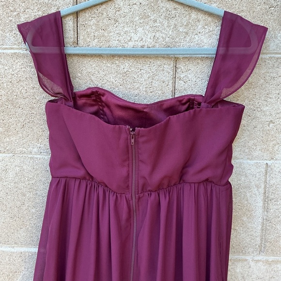 NWOT Birdy Grey August Convertible Maxi Dress Cabernet Strapless Wedding Large - Picture 7 of 11